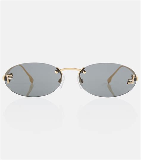 vintage oval fendi sunglasses|tradesy fendi women's sunglasses.